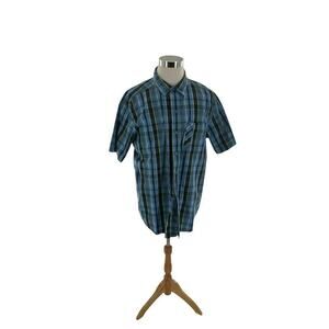 Columbia Sportswear Omni Wick Tartan Plaid Shirt Mens XL Short Sleeve Button Up